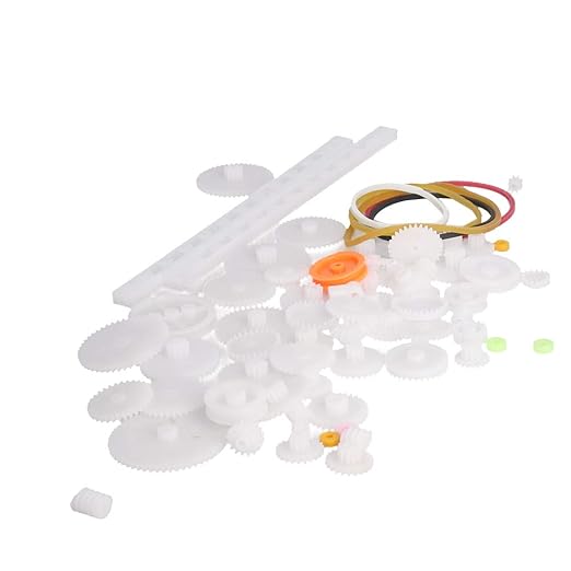 Fielect 75 Type Plastic Gears Kit - Crown, Reduction, Worm Gears for DC Motor DIY Model Toys