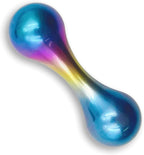 Knucklebone Skill Toys, Small Bone Toys, Made of Metal, Portable EDC Fingers Fidget Toys, Gifts for Skill Players (Titanium/Dazzling Colour)