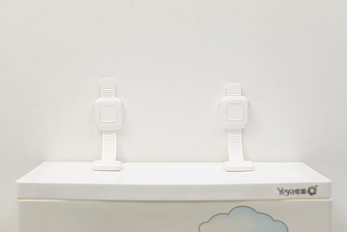 YEYA Upgraded No Drill Furniture Anchors for Baby Proofing, Anti-Tip Adjustable Straps, 2 Pack