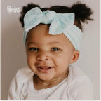 Parker Baby Cable Knit Nylon Headbands 5 Pack | Soft, Stretchy & Comfortable Bows for Girls | Adjustable, Soft to Touch & Knotted Headbands for Baby Girls | Baby Headwraps for Girls | Multiple Colors