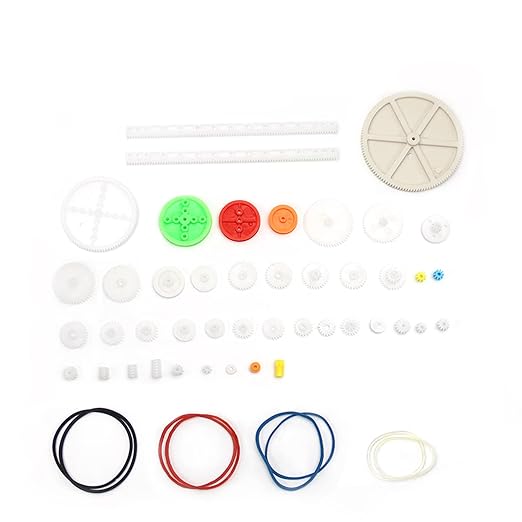 Fielect 43Pcs Plastic Gear Kit With Assortment Accessories for DC Motor Robot