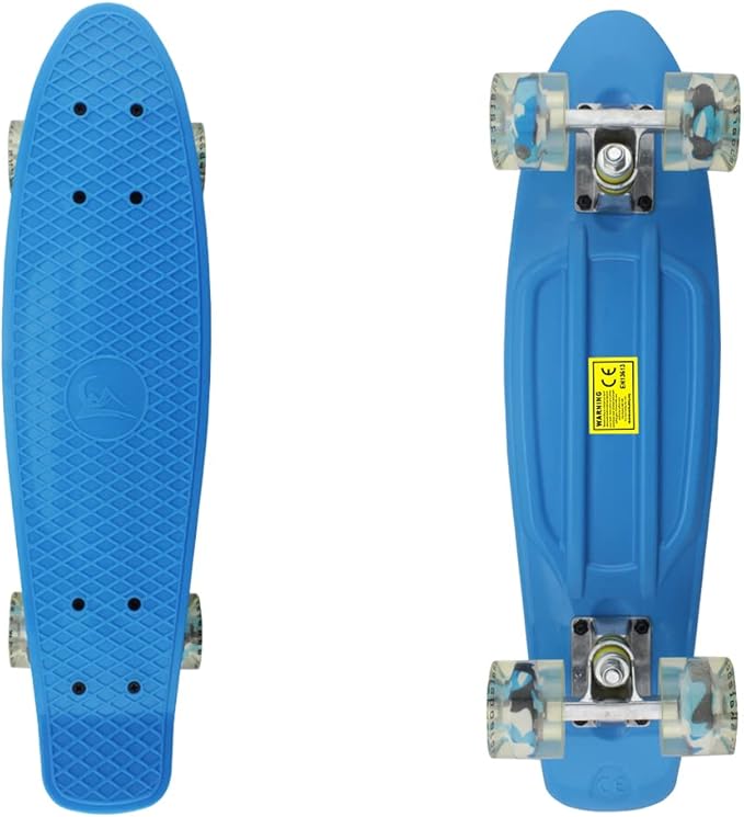 Skateboards Complete 22 Inch Mini Cruiser Retro Skateboard for Kids Boys Youths Beginners