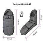 Toddler Stroller Footmuff Cosy Toe Buggy Pushchair Sleeping Bag, Easy Open & Removable Front Piece,Special Design Fits All Travel Gears Perfectly, 6-48M