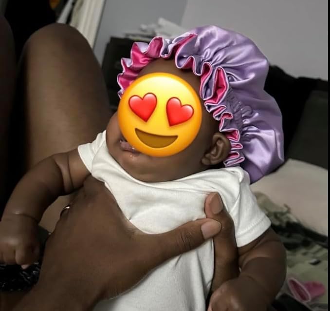 AKISS Baby Infant Newborn Toddler Satin Silk Hair Bonnet for Baby Girl Boy Sleeping Kids Cap Hat