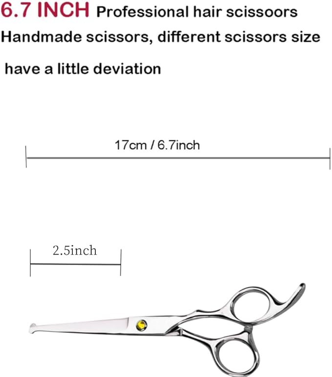 Professional Hair cutting Scissors 6.5 Inch Hair Shears for Women/men Hairdressing Set for Barber Salon Stainless Steel Shears for Hairdressing.