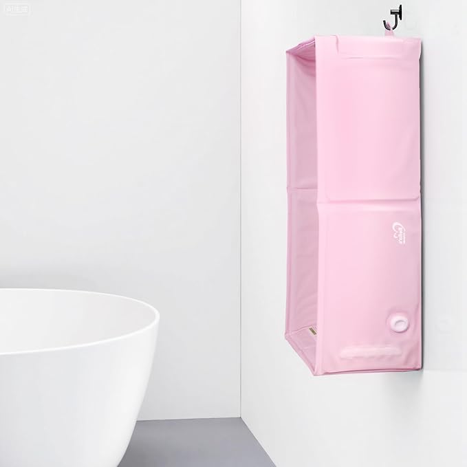 Bella’s Friends Baby Collapsible Bathtub, Travel Bath Tub for Baby, Foldable and Portable, Easy Storage, Reinforced Structure, Lightweight, Travel Essentials for 6M-3Y Infant Toddler, Pink