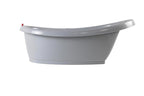 BEABA by OKBaby, Onda Baby Bath, Ergonomic Multi-Position tub for Infants and Babies up to 12 Months, Integrated Water Thermometer, Made in Italy, Grey