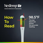 NexTemp® Go - Ready When You are - Single-Use Disposable Thermometers - Results in Seconds, for Work, Home, & Travel (100-Pack (Farenheit))