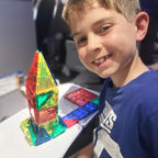 CreateOn Crayola Mini Magnetic PIP-Tiles, Bold Colors - Building Set for Kids, Magnetic Building Toys for Kids, STEM Travel Toys for Boys and Girls Ages 3+, 24-Piece Set (Bold)