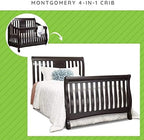 Full-Size Conversion Kit Bed Rails for Sorelle Convertible Cribs - Solid Wood Rail - Toddler and Adult Bed Rail for Full-Size Beds - Essential Nursery & Baby Furniture (Model #215, Espresso)