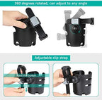 Accmor Stroller Cup Holder with Adjustable Strap, 360 Degree Rotatable Universal Cup Holder for Uppababy, Nuna, Doona Stroller, Drinks Holder for Wheelchair, Walker, Rollator