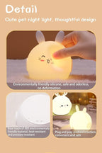 Night Light Kids, Cute Soft Glow Protect Eyes Night Light Bunny Lamp with 30mins Timer Rechargeable Nightlight for Kids Children Women Girls Toddler Bedroom Bedside Livingroom