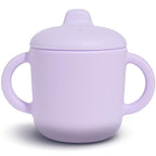6 Months+ Sippy Cups with Handles,Small Silicone Sippy Cups Leak Proof 5oz,No Spill Sippy cups for Toddlers (Soft Lilac)