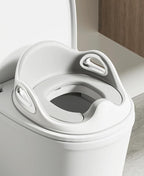 Potty Training Toilet Seat, Toddler Toilet Seat Attachment with Safety Handles, Detachable Soft Cushion, Anti-Slip Design and Splash Guard, Baby Toilet Seats for Kids, Boys and Girls (Grey)