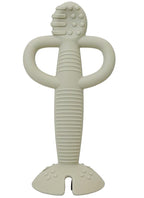 Busy Baby Teething Spoon - 2-in-1 Teether and Training Spoon for Self Feeding, Dishwasher Safe, BPA Free, Food Grade Silicone (Tan)