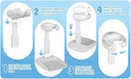Baby Bath Adjustable Shower Stand with Stool- Secure Infant & Toddler Bath Support, Non-Slip Stool & Foldable Stand