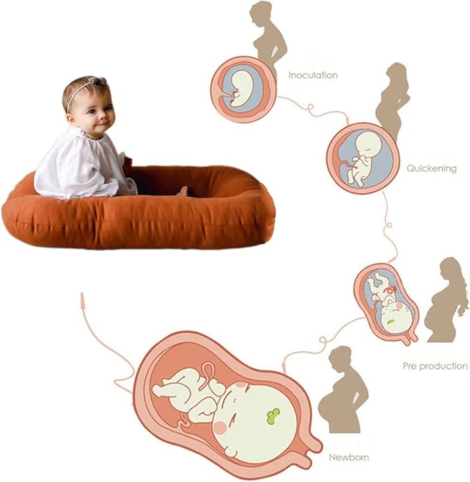 Baby Lounger Pillow, Infant Lounger for 0-24 Months, Soft Cotton and Portable Baby Lounger for Home (Green)