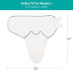 Biloban Baby Swaddles 0-3 Months for Girls, Cotton Swaddle Blanket, Newborn Essentials, Grey & White, 2 Pack