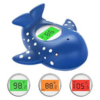 Baby Bath Thermometer, Infant Digital Water Thermometer Safety with 3 Color Backlit and Temperature Warning, Room Thermometers Floating Toy for Infant, Toddler, Bathtub, Swimming Pool (Navy Blue)