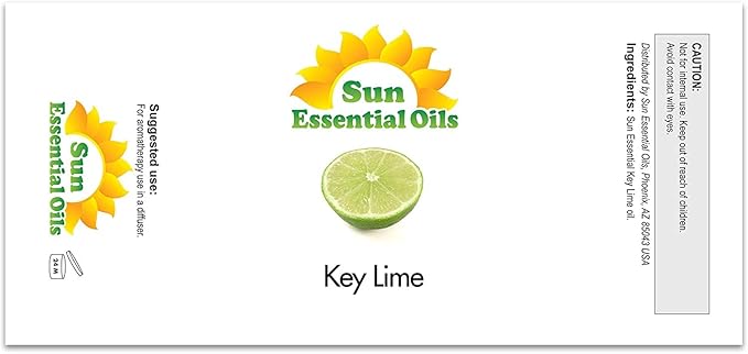 Sun Essential Oils Key Lime Essential Oil 16oz for Aromatherapy, Diffuser, Cleaning, and Household
