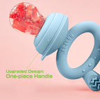 Haakaa Baby Fruit Food Feeder & Mini Freezer Nibble Tray Combo, Breastmilk Popsicle Molds for Baby Cooling Relief, BPA Free Silicone Feeder for Safe Infant Self Feeding, 4 Month+ (Sky Blue)