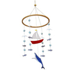 Sorrel + Fern Baby Crib Mobile (Whale and Sailboat Ocean) - Baby Shower Gift Nursery Decoration for Boys & Girls