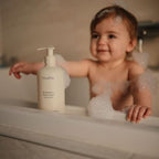 mushie Baby Shampoo & Body Wash | Gentle Formula for Delicate Skin | Certified Organic | Made in Denmark, 13.53 fl oz (Green Lemon)