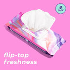 Bim Bam Boo | Flushable Wet Wipes | 100% Plant Based | Extra-Large Size Durable Bamboo | Body Safe, Smooth on Skin, Hypoallergenic | 42 Wipes Per Pouch - 8 Pouches | 366 Total Wipes