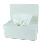 Diaper Wipes Dispenser, Baby Wipes Case, Baby Wipe Holder Keeps Diaper Wipes Fresh, Wipe Container with Non-Slip Feet (White)