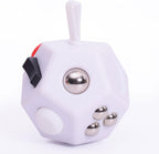 Mini Fidget Toys,12 Sides Finger Cube,Sensory Toys Relief Stress,Autism and Anxiety Depression Anti for Kids Adults Improve Focus (White)