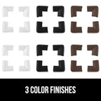 GORILLA GRIP Baby Proof Corners and Edges for Furniture, Kid Proofing Adhesive Table Corner Protectors, Heavy Duty Soft Rubber Foam Protection, Includes 8 Protective Safety Guards, 15 Feet, Black