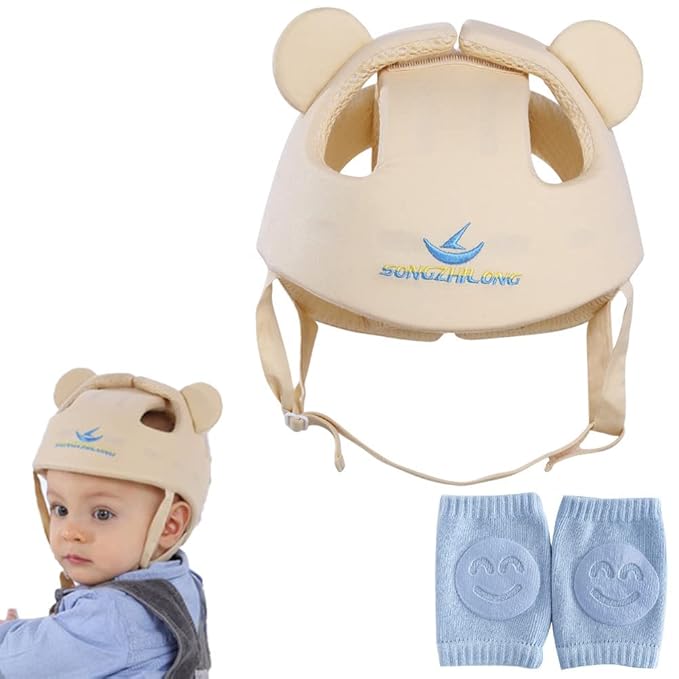 Xifamniy Baby Soft Safety Helmet Foam Head Protector Helmet for Toddler Infant Walking Suit 6-24m