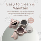 Silicone Sippy Cups with Easy Grip Transition Handles and a Soft Spout. A Non Toxic No Spill Unbreakable Training Cup 150ml/5oz |2-PACK Pink and Cream|