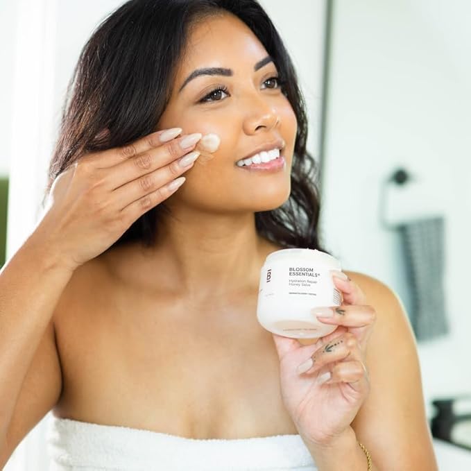 Blossom Essentials Honey Salve - Organic Manuka Honey Hydration Repair - Eczema Relief for Dry, Itchy, Sensitive Skin - Soothing Moisturizer & Balm for Kids, Adults - Made in USA - 4oz