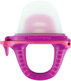 Teetherpop Fillable Silicone Teether for Babies – Cooling Teething Relief - Breastmilk Popsicle Molds for Teething with Spill-Proof Sippy Slits – Pureed Baby Fruit Feeder (FuchsiaPink)