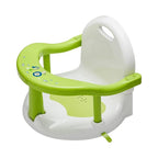 Foldable Baby Bath Seat - Non Slip Bathtub Chair for Baby Sitting Up, Cute Shape Surround Seat with Suction Cups for Baby 6-18 Months (Green)