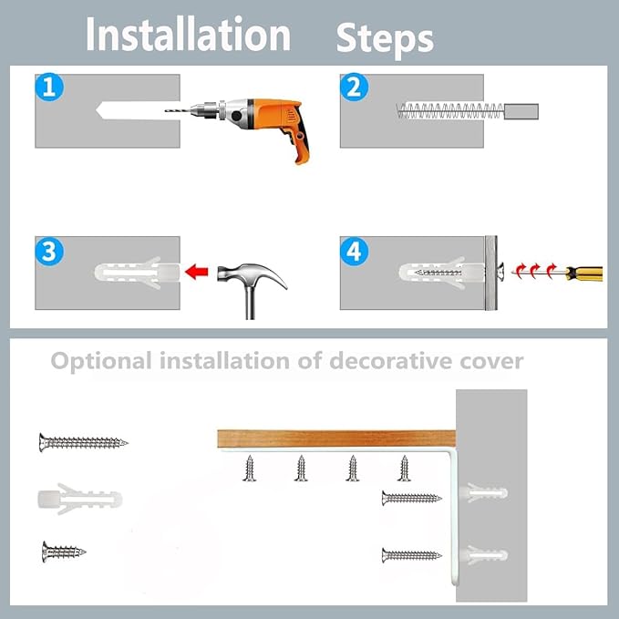 Anti Tip Furniture Anchors for Baby Pet Proofing,Furniture Wall Anchor Furniture Dresser Bookshelf Falling Prevention Device for Children (White)