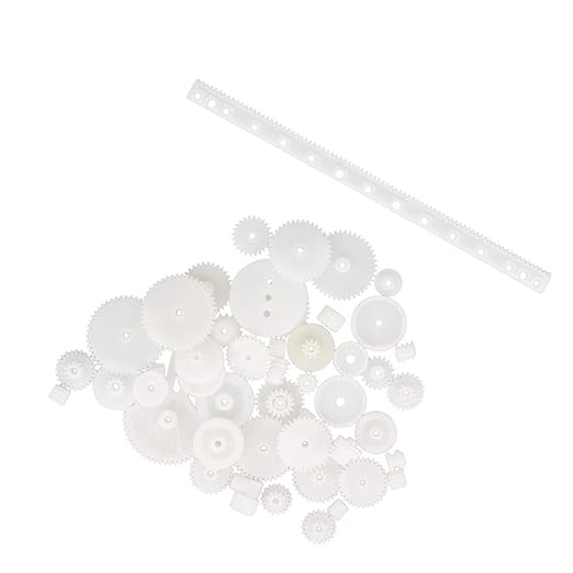 Fielect 78Pcs Plastic Gears Kit DC Motor Kit DIY Gear Assortment Accessories Set for Robot Various Axle Belt Bushings