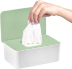 1 Pcs Diaper Wipes Dispenser, Refillable Wipe Container, Wipe Container with Sealing Design Lid, Keep Wipes Fresh,Wet Wipes Cases (Green)