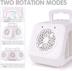 Automatic Rotating Bubble Machine 12 Holes Bubble Blower Plugin or Battery Operated Portable Bubble Maker 20000+ Big Bubbles Per Minute Bubbles for Outdoor Wedding Birthday Easter Party