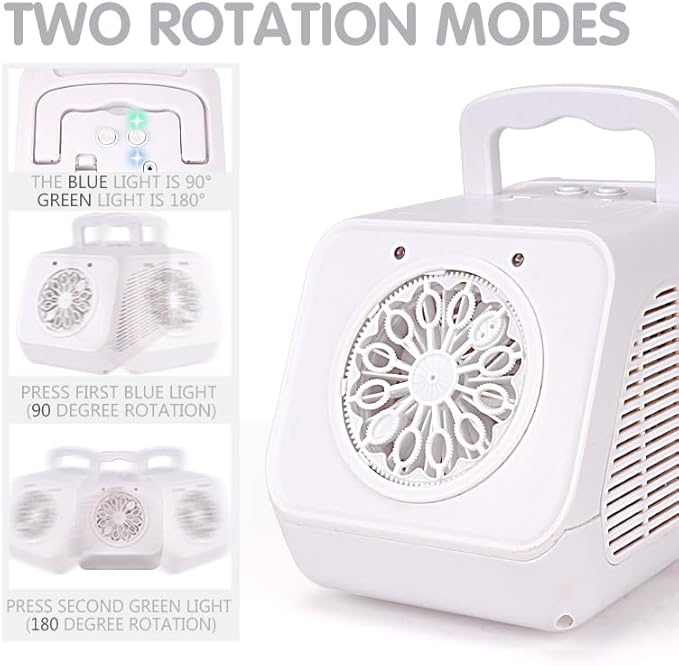 Automatic Rotating Bubble Machine 12 Holes Bubble Blower Plugin or Battery Operated Portable Bubble Maker 20000+ Big Bubbles Per Minute Bubbles for Outdoor Wedding Birthday Easter Party