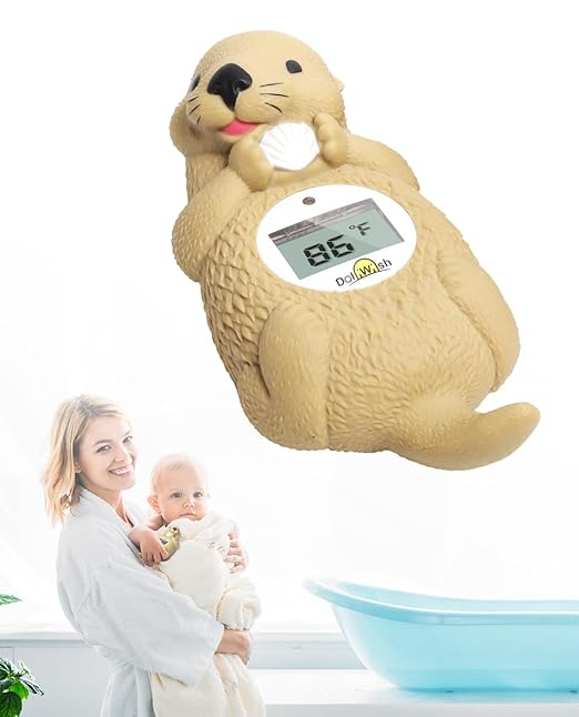 Digtal Baby Bath Thermometer for Infants Accurate Otter Bathtub Thermometer BPA Free Baby Bath Temperature Toy Easy to Use