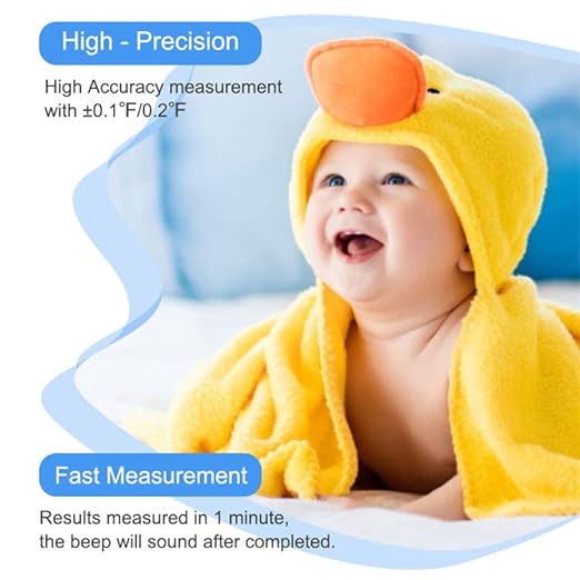 Berrcom Digital Thermometer for Adults, Kids, and Babies, Oral Rectal Underarm Medical Thermometer with Fever Alarm and C/F Switchable