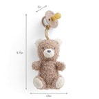 Itzy Ritzy Pacifier & Lovey Set - Natural Rubber Paci with Stuffed Animal Lovey - Detachable Plush Bear Pacifier Holder & Coordinating Natural Rubber Soother, Ideal for Ages 0-6 Months (Bear)
