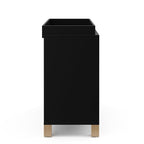 Storkcraft California 3-Drawer Chest with Removable Changing Topper (Black with Driftwood) – GREENGUARD Gold Certified, Interlocking Drawer System, Pre-Installed Tracks, Easy Assembly