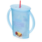 Flipping Holder Squeeze Proof Food Pouch Holder for Toddlers, Babies, Kids, Mess Free No Squeeze Juice Box Drink and Applesauce Snack Holder with Easy Grip Handles and Lid