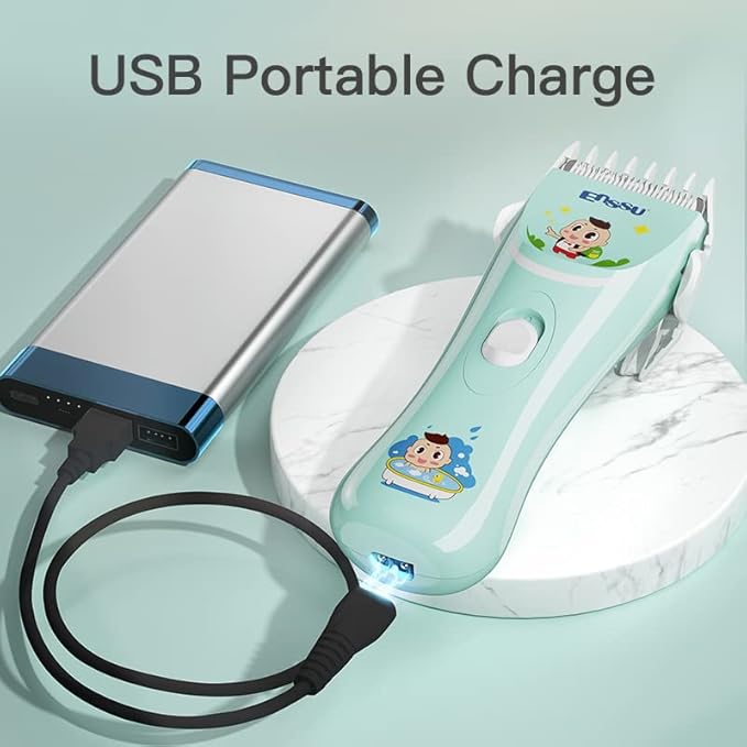 Baby Hair Clippers, Lower Noise Haircut Trimmers for Children with Autism and Sensory Sensitivity, Babies Infant Kids Waterproof Hair Cutting Kits