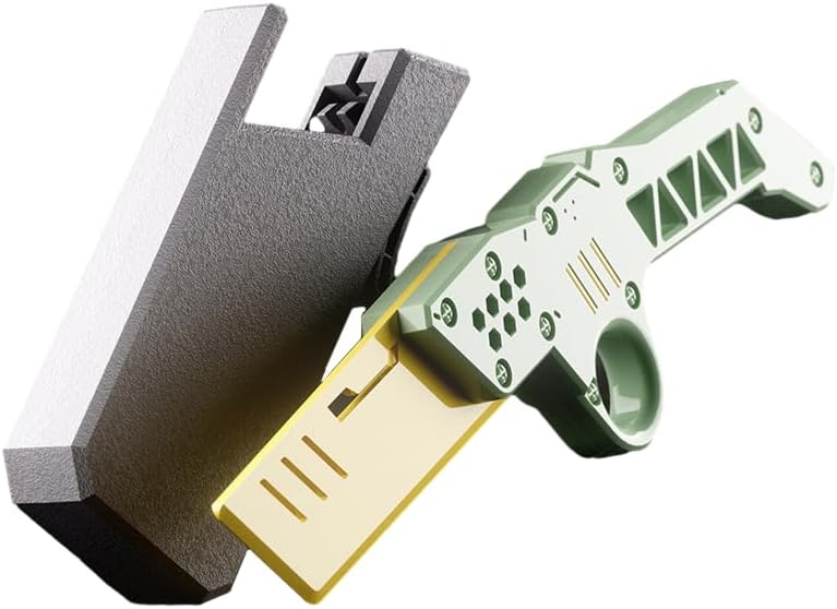 Carrot Radish Catapult Knife- Stress Relief Fidget Toy with Decompression Features - 3D Printed Practice Prop EDC Green Yellow GRYE-N1