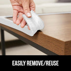 GORILLA GRIP Baby Proof Corners and Edges for Furniture, Kid Proofing Adhesive Table Corner Protectors, Heavy Duty Soft Rubber Foam Protection, Includes 8 Protective Safety Guards, 10 Feet, Off White