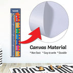 Sungwon Personalized Kids Canvas Growth Chart, Height Chart, Train